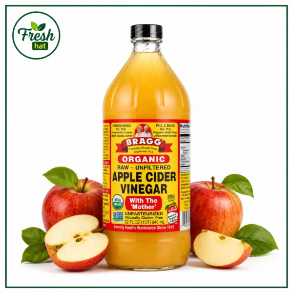 Bragg Organic Raw Unfiltered Apple Cider Vinegar with The Mother – 946ml
